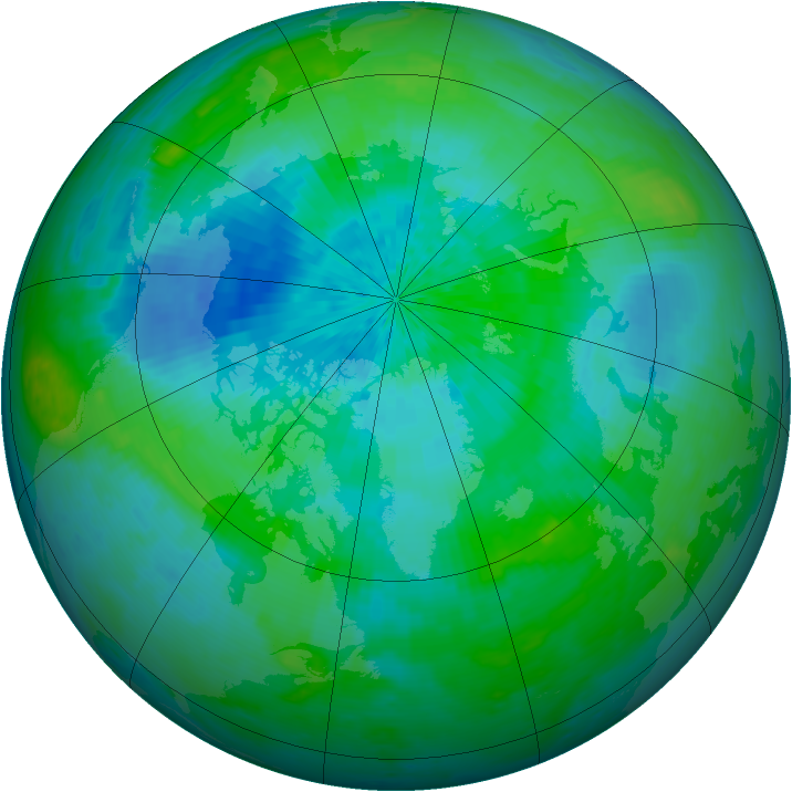 Arctic ozone map for 05 September 2002